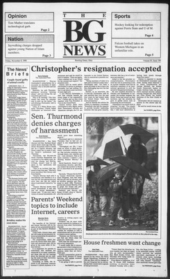 The BG News November 8 1996 By Bowling Green State University