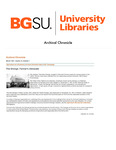 Archival Chronicle: Vol 10 No 1 by Bowling Green State University. Center for Archival Collections