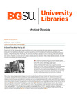 Archival Chronicle: Vol 14 No 2 by Bowling Green State University. Center for Archival Collections