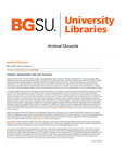 Archival Chronicle: Vol 19 No 1 by Bowling Green State University. Center for Archival Collections