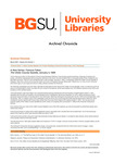 Archival Chronicle: Vol 20 No 1 by Bowling Green State University. Center for Archival Collections