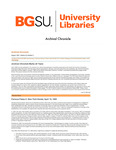 Archival Chronicle: Vol 20 No 2 by Bowling Green State University. Center for Archival Collections