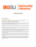Archival Chronicle: Vol 21 No 1 by Bowling Green State University. Center for Archival Collections