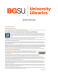 Archival Chronicle: Vol 22 No 1 by Bowling Green State University. Center for Archival Collections
