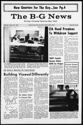 "The B-G News February 22, 1967" By Bowling Green State University