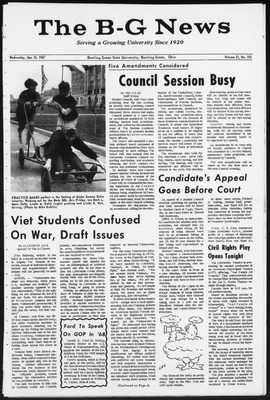 "The B-G News May 10, 1967" By Bowling Green State University