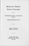 1933-1934 BGSC Catalog