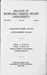 1937-1938 BGSU Catalog