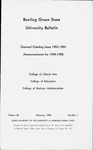 1954-1955 BGSU Catalog