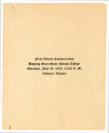 July 1915 Commencement Program