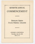 June 1921 Commencement Program
