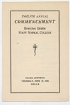June 1926 Commencement Program