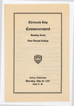 July 1927 Commencement Program