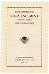 July 1928 Commencement Program