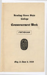 May 31-June 6 1929 Commencement Week