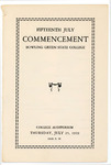 July 1929 Commencement Program