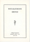 June 1931 Baccalaureate Service