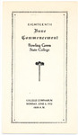 July 1932 Commencement Program