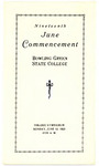 June 1933 Commencement Program
