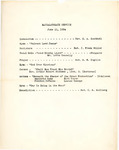 June 1934 Baccalaureate Service Program
