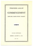 August 1934 Commencement Program