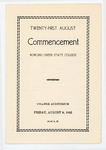 August 1935 Commencement Program