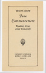 June 1936 Commencement Program