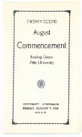 August 1936 Commencement Program