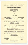 June 1939 Baccalaureate Service Program