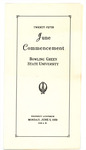 June 1939 Commencement Program