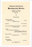 June 1941 Baccalaureate Service Program