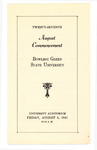 August 1941 Commencement Program
