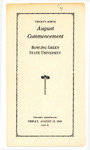 August 1943 Commencement Program
