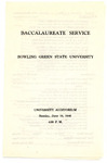 June 1946 Baccalaureate Service Program