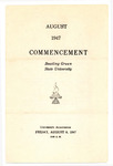 August 1947 Commencement Program