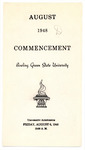 August 1948 Commencement Program