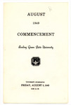 August 1949 Commencement Program