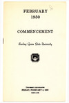 February 1950 Commencement Program