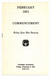 February 1951 Commencement Program