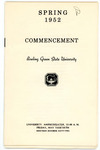 May 1952 Commencement Program