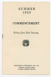 August 1952 Commencement Program