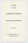 June 1953 Commencement Program