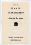August 1953 Commencement Program
