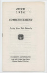 June 1954 Commencement Program