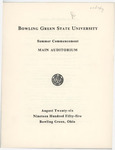 August 1955 Commencement Program