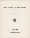 February 1958 Commencement Program