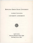 April 1958 Commencement Program