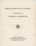August 1958 Commencement Program