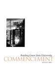 August 2003 Commencement Program by Bowling Green State University