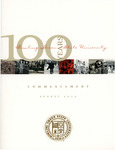 August 2010 Commencement Program by Bowling Green State University